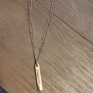 Rose gold and silver necklace